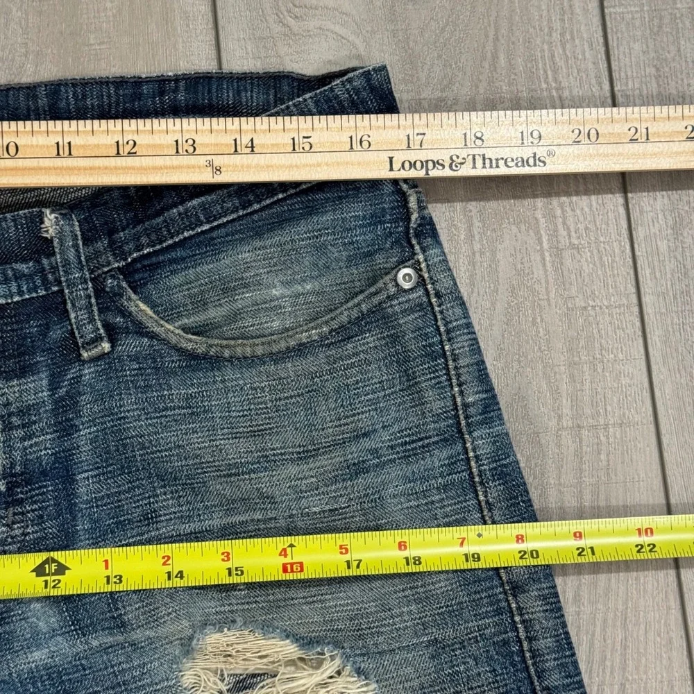 Naked & Famous Weird Guy Jeans Mens 33 Blue Frankenstein Raw Japanese Denim